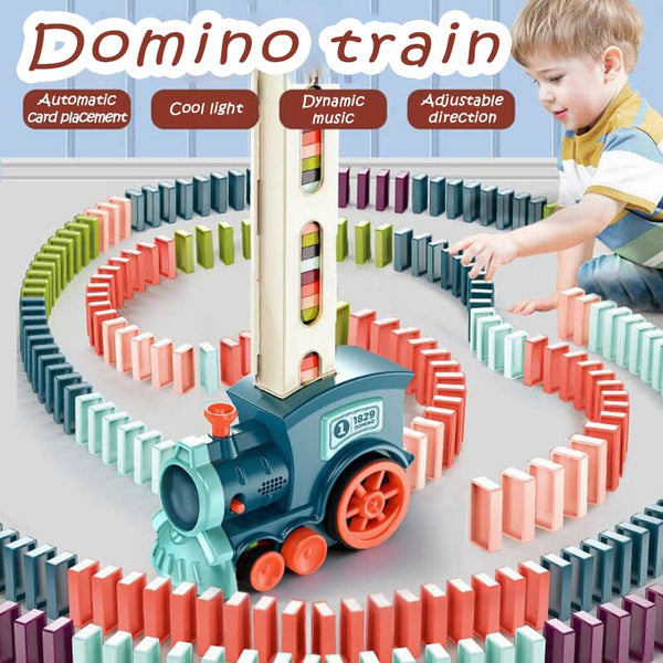 Domino Train Electric Children's Educational Automatic Block Dropping Toy