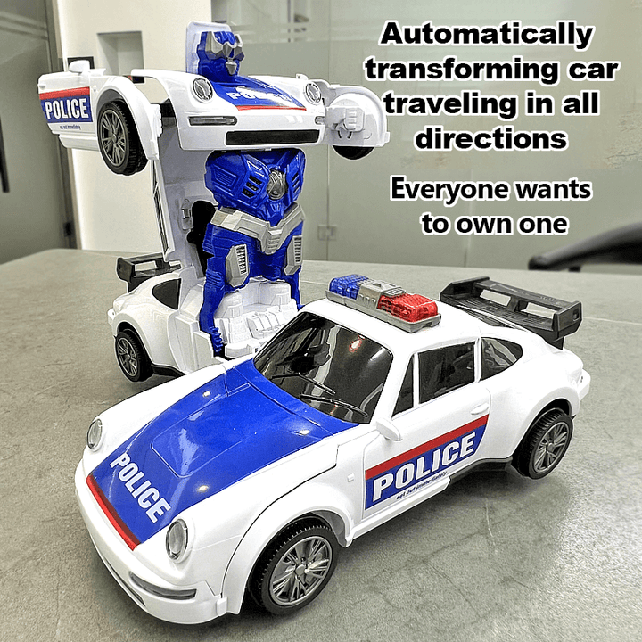 Automatic Transform Police Car Kids Robort Toy - AIGC-DTG