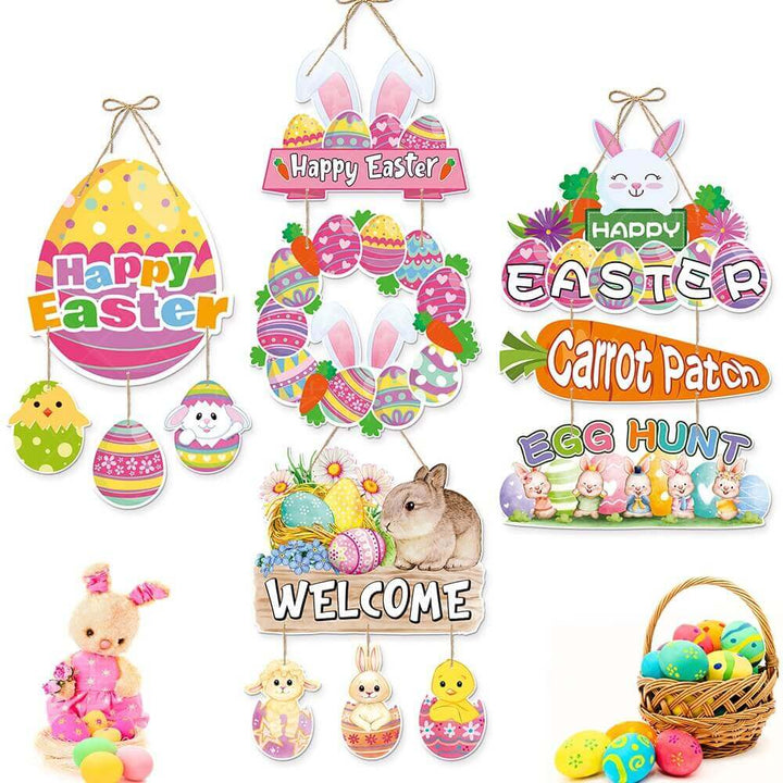 Easter Door Decorations Bunny Decor - Happy Easter - AIGC-DTG