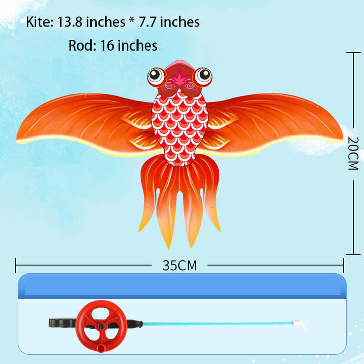 Animated Simulation Fish Rod Cartoon Kite Outdoor Kite Toy - AIGC-DTG