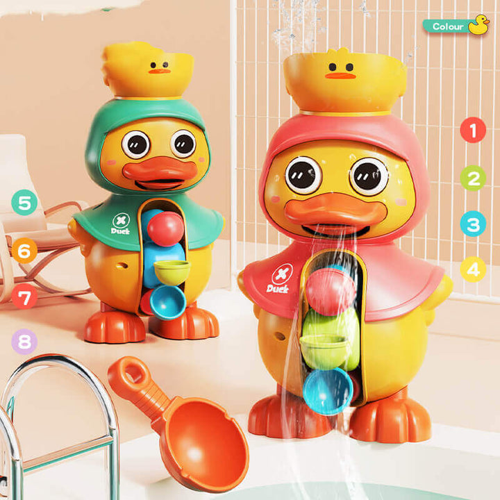 Rotating Waterwheel Baby Bath Toy Little Yellow Duck Sprinkler - AIGC-DTG