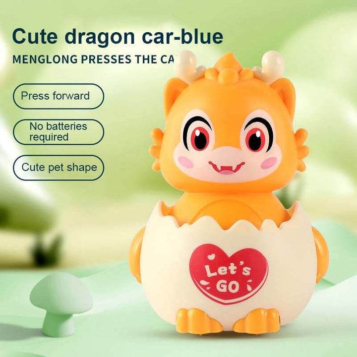 Children's Toy Cartoon Cute Dragon Push Back Eggshell Car - AIGC-DTG