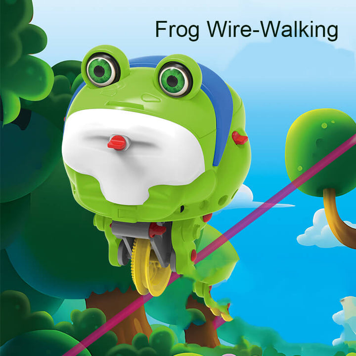 Balancing Frog Unicycle Wire-Walking Acrobat Toy for Children (Need 2pcs 1.5V AAA Batteries) - AIGC-DTG