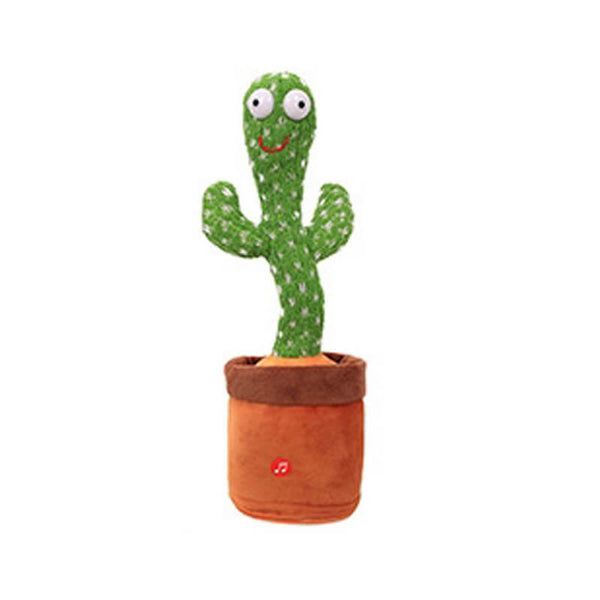 Dancing Cactus Sand Sculpture Twisting Motorized Plush Toy Learning to Talk and Sing Glowing