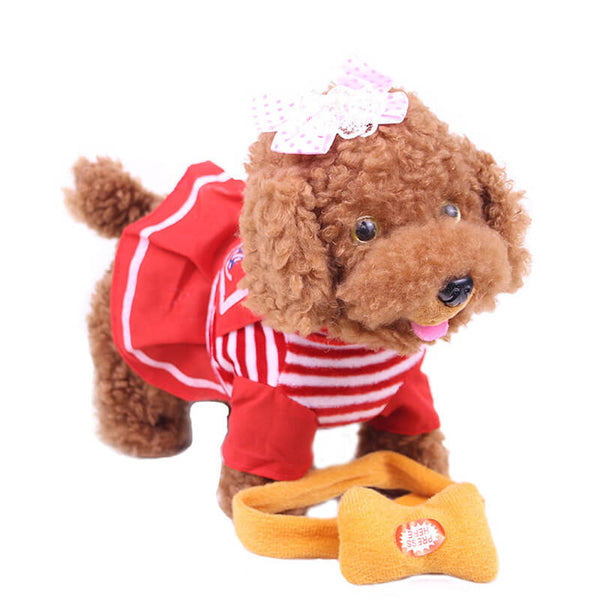 Electric Teddy Dog Learn To Talk Music Walk With A Leash Lift The Tail And Sing With Touch Sensing
