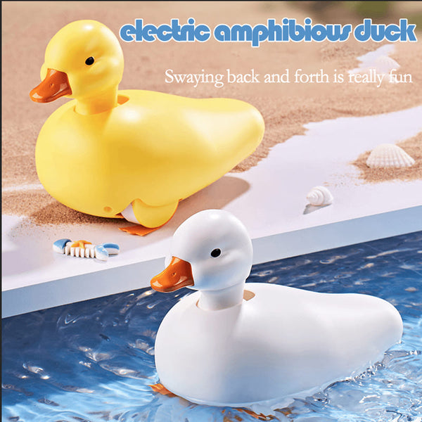 Electric Amphibious Duck Toy – Walks, Swims, and Crawling Companion