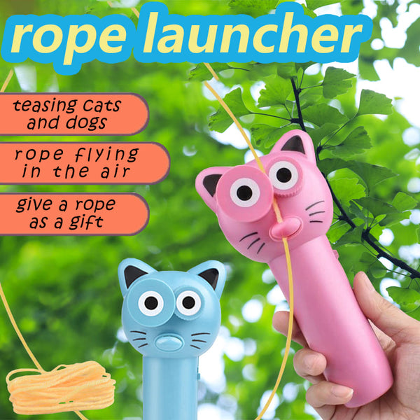 Electric Pet Teaser Toy With Rope Iauncher