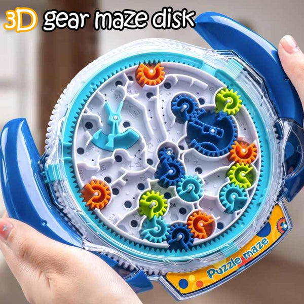 3D Maze Challenge Puzzle Toy with Ball Rolling and Gears