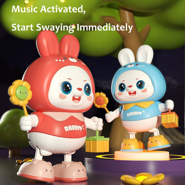 Electric Dancing and Singing Bunny Toy – Baby Crawling and Head-Lifting Training Music Toy