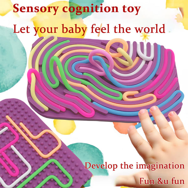 Sensory Activity Board Silicone Educational Stress Relief Game for Kids