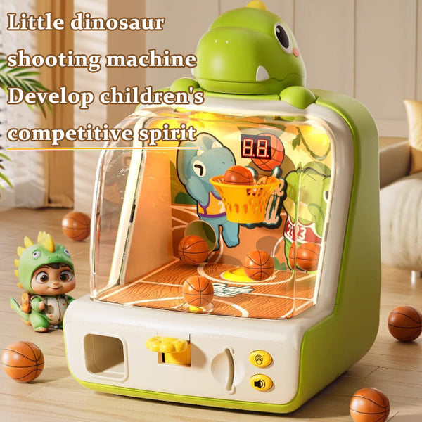 Children's Desktop Arcade Basketball Machine with Coin-Operated Scoring to Train Focus