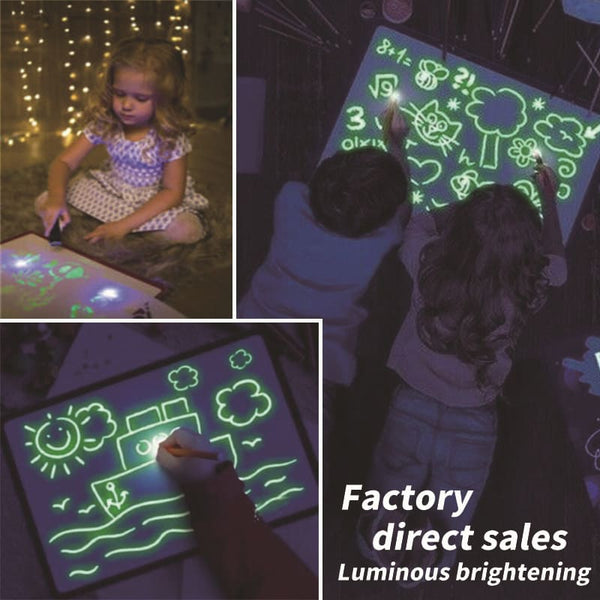 Fun Drawing Children's Glowing Magical Doodle Writing Board Night Glow