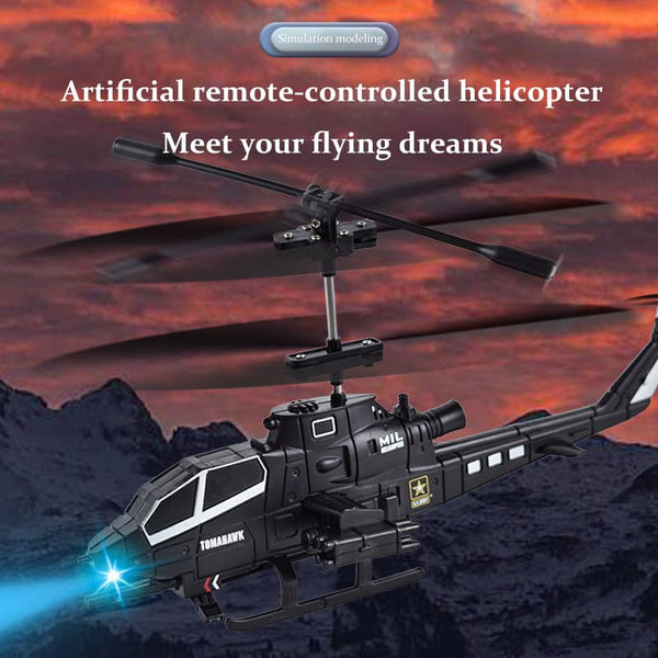 2.5-Channel Remote Control Helicopter, Crash-Resistant, with Lights and USB Charging