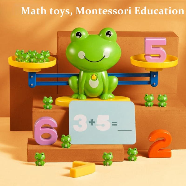 Frog Balance Children's Early Education Math Puzzle Toy for Intelligence