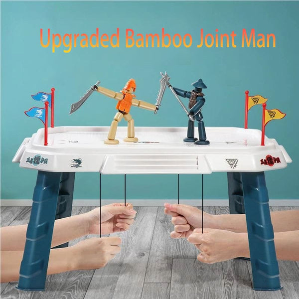 Children's Creative Educational Bamboo Stickman Two-Player Battle Game Toy Table