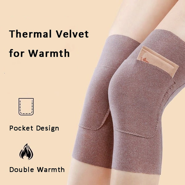 Thermal Velvet Knee Support with Pocket – Warmth and Cold Protection for Knees