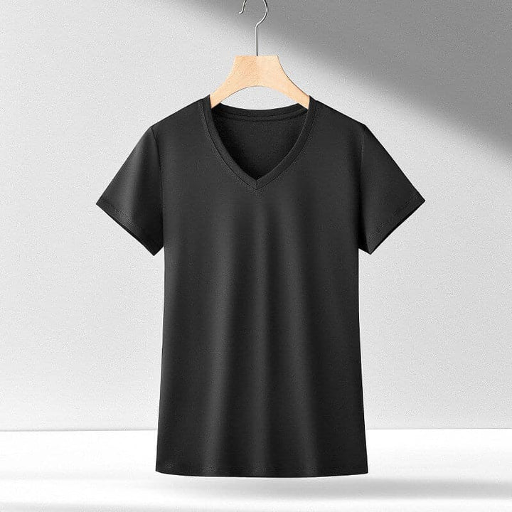 Women's V-Neck 100% Supima Cotton Soft Comfortable Tee in 15 Colors - AIGC-DTG