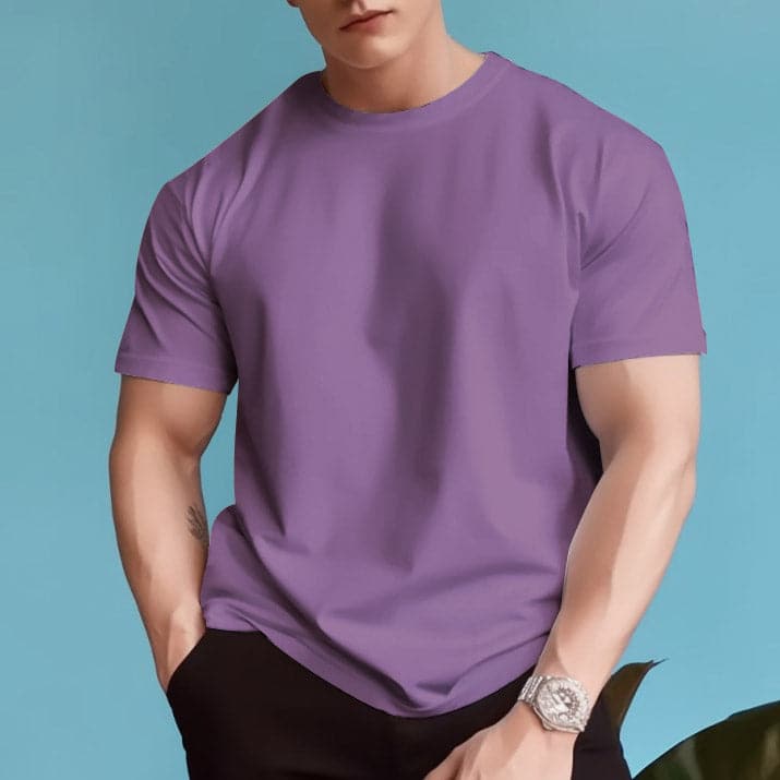 Men's 230g 100% Cotton Regular Tee in 8 Colors - Comfortable and Stylish - AIGC-DTG