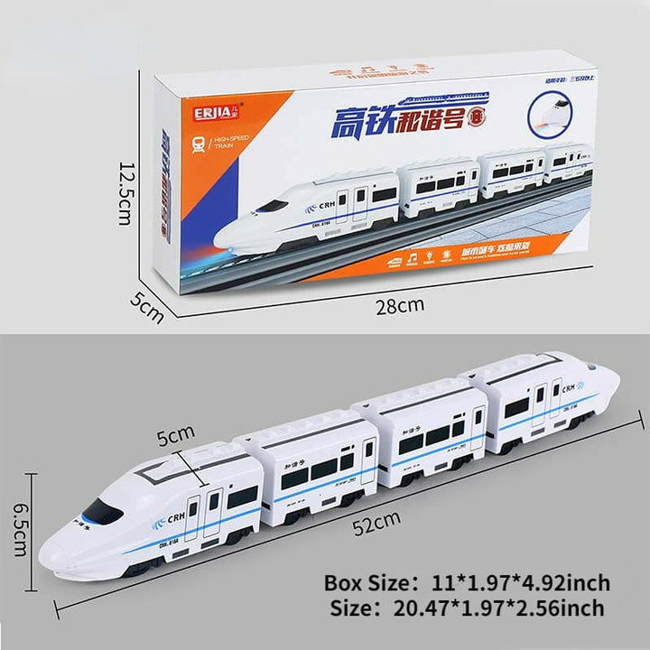 Electric Universal Simulation High Speed Railway Harmony Train Toy Car - AIGC-DTG
