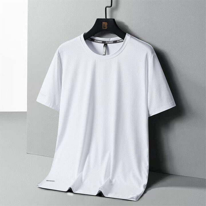 Men's Summer Loose Breathable Ice Silk Quick Drying Short Sleeve T-shirt - AIGC-DTG
