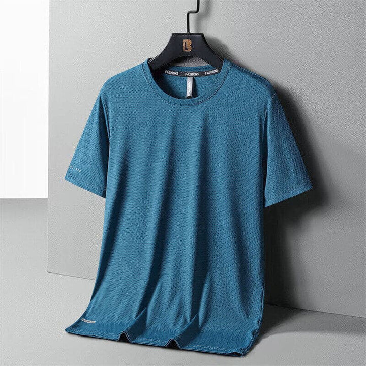 Men's Summer Loose Breathable Ice Silk Quick Drying Short Sleeve T-shirt - AIGC-DTG
